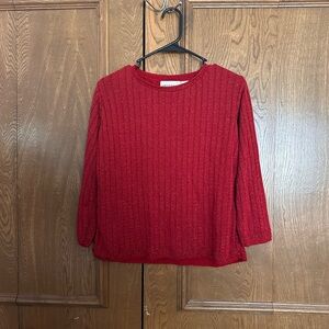 Alfred Dunner Vibrant Red Knit Top